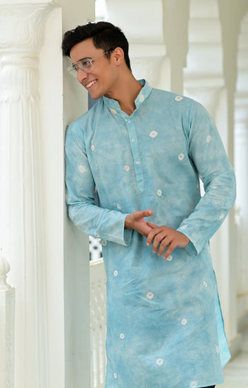 Hand Dyed Bandhani Cotton Kurta